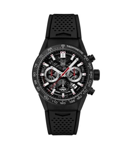 TAG Heuer Carrera Calibre Heuer 02 43 Black Ceramic / Skeleton / Rubber